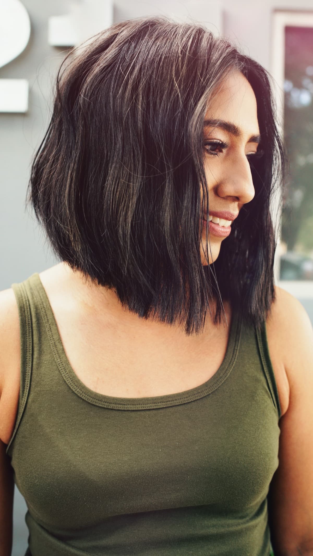 Textured bob with layers